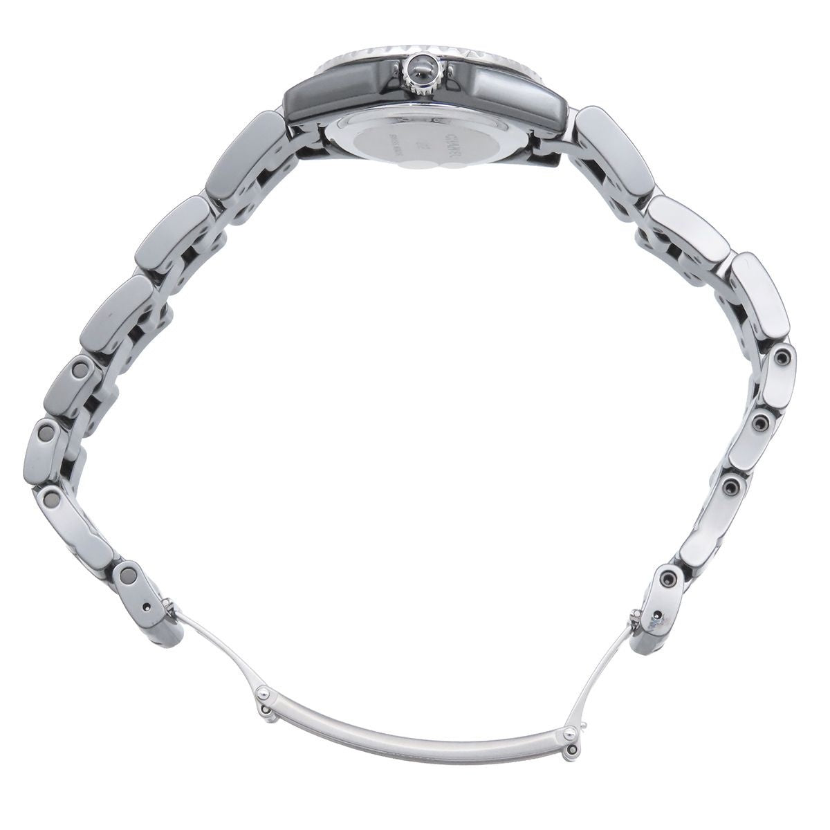 Chanel Black Ceramic SS Diamond 28 Watch Quartz — view 3