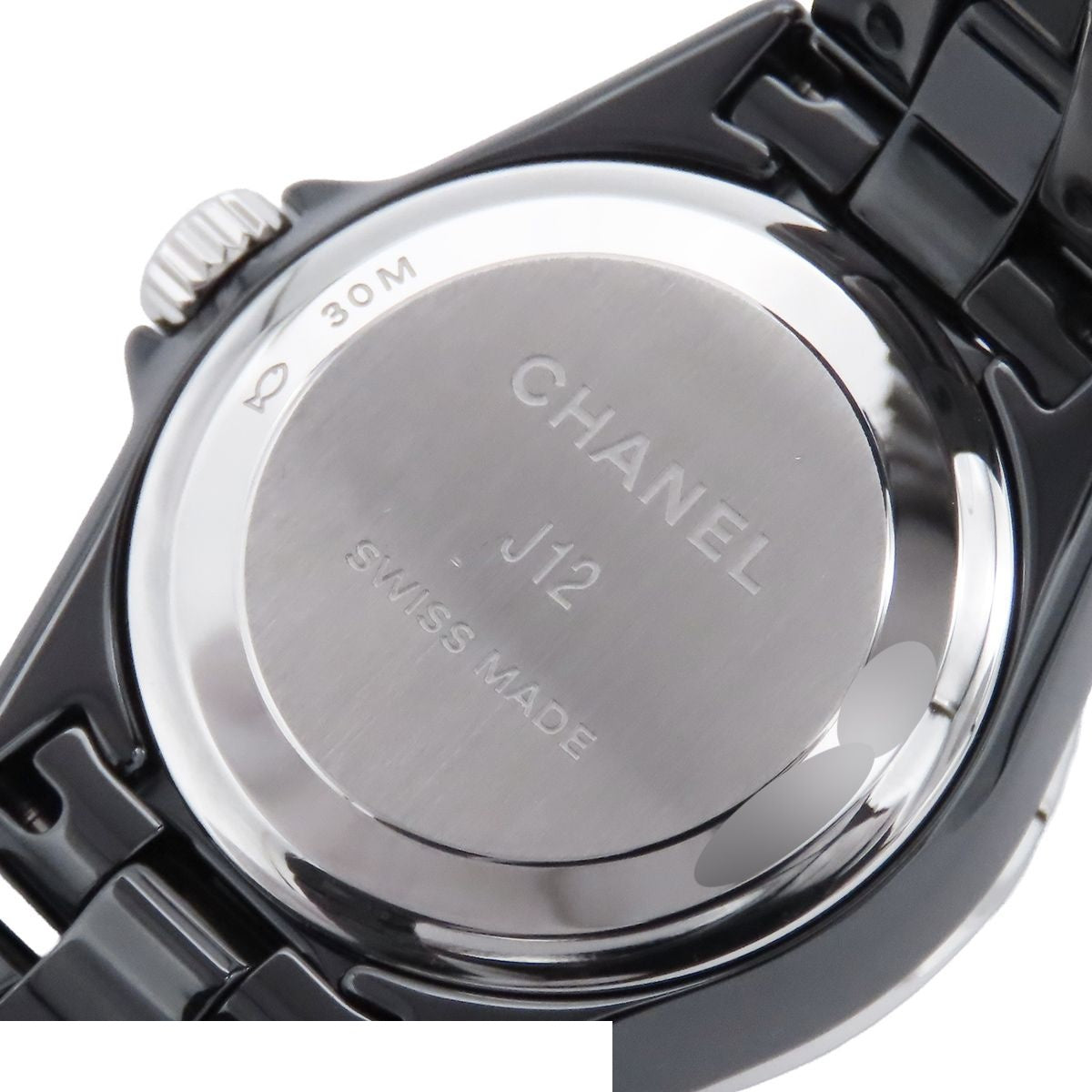 Chanel Black Ceramic SS Diamond 28 Watch Quartz — view 4