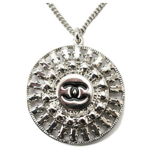 Chanel Chain Circle Motif Coco Mark CC Silver