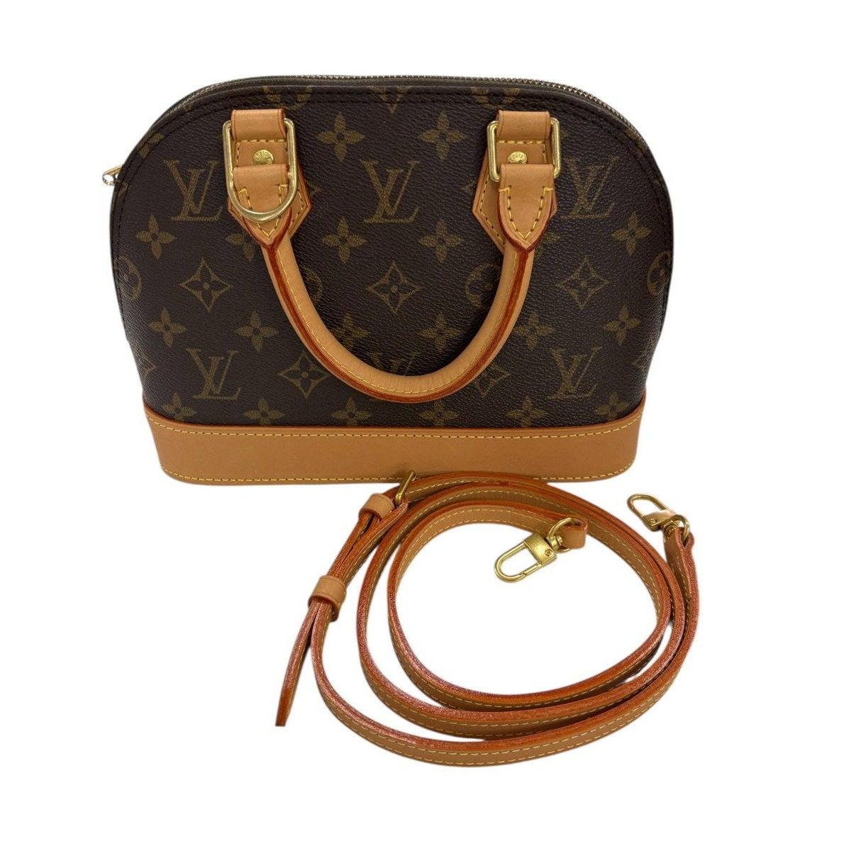 Louis Vuitton Monogram Alma Brown Leather Shoulder Bag