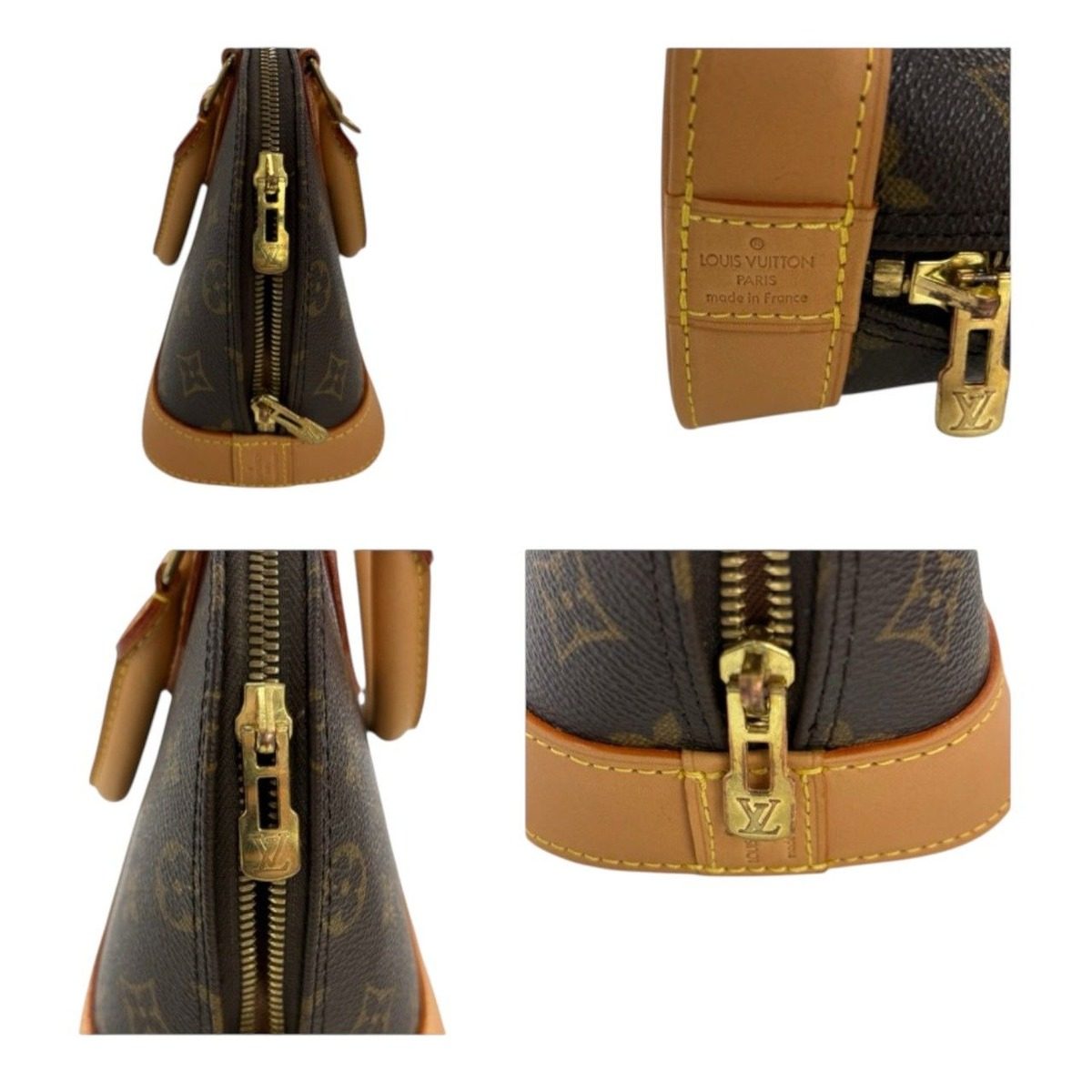 Louis Vuitton Monogram Alma Brown Leather Shoulder Bag — view 8