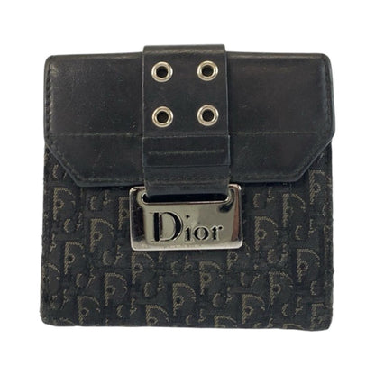 Dior Christian Trotter Black Silver Compact Wallet