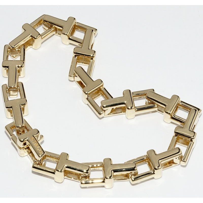 Tiffany & Co Bracelet 18K Yellow Gold T Chain 7 mm Width — view 3