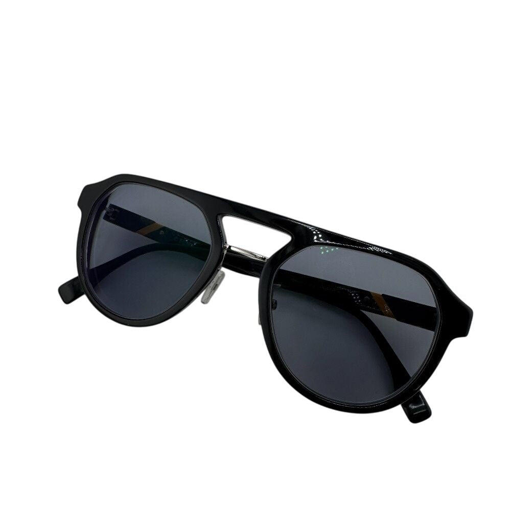 Fendi Logo FF Prescription Gradient Aviator Sunglasses Black