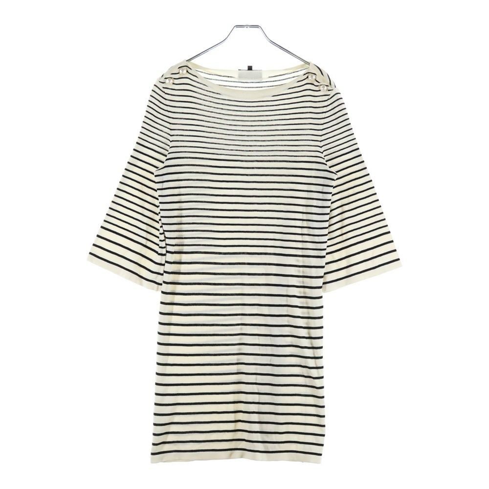 Chanel Coco Pearl Border Dress White