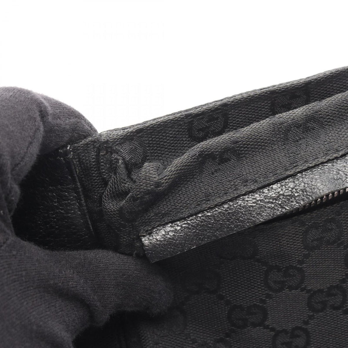 Gucci Waist Bag GG Canvas Black — view 6