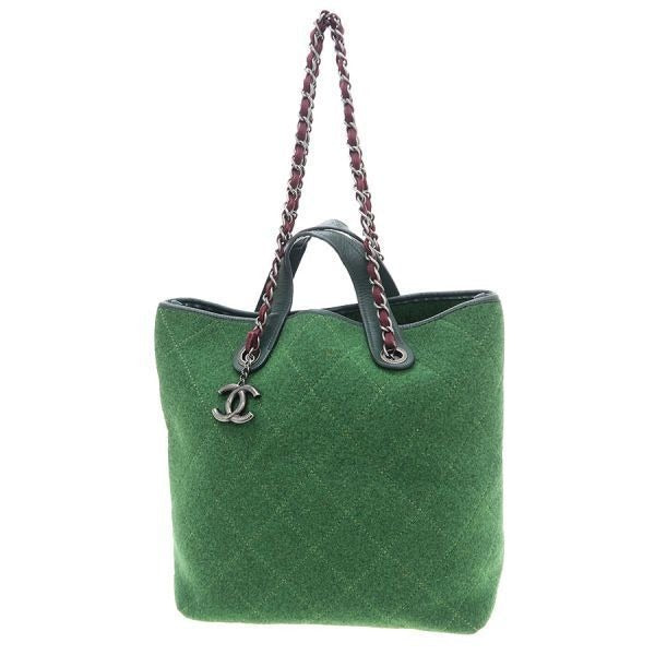 Chanel Chain Felt Green