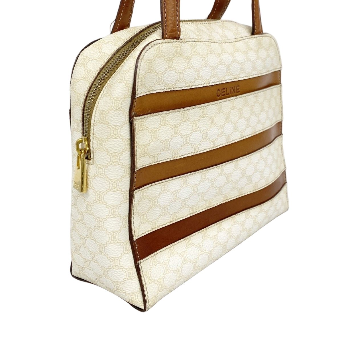 Celine Handbag Macadam White Gold — view 2