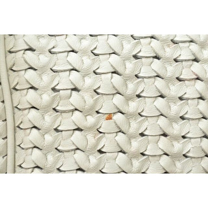 Christian Dior Tote Bag A4 Lady Intrecciato White Silver — view 9