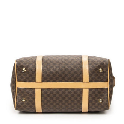 Celine Small Boston Brown Macadam Canvas Shoulder Bag — view 6