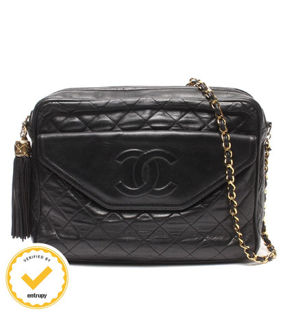 Chanel Chain Shoulder Bag Crossbody Lambskin Gold Quilted