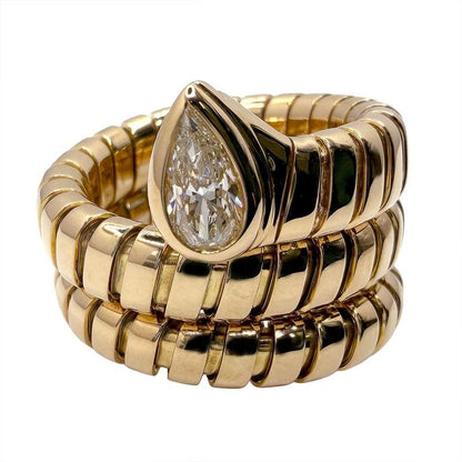 Bvlgari Tubogas Diamond Ring