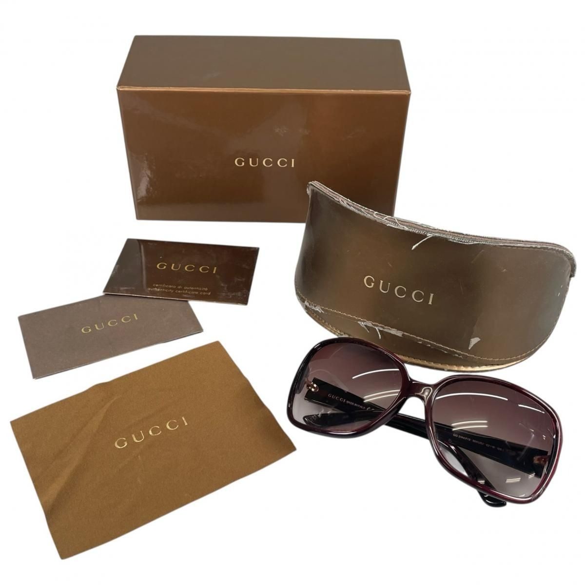 Gucci S Sunglasses Interlocking Red Eyewear