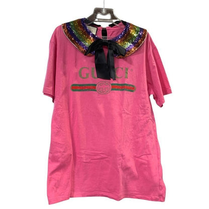 Gucci Sequin Logo Short Sleeve T-Shirt
