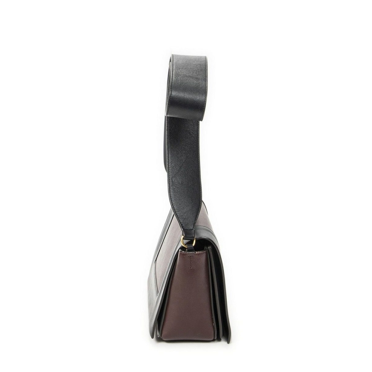 Celine Frame Cross Navy Burgundy Cowskin Leather Crossbody — view 4