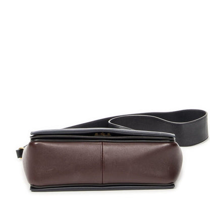 Celine Frame Cross Navy Burgundy Cowskin Leather Crossbody — view 6