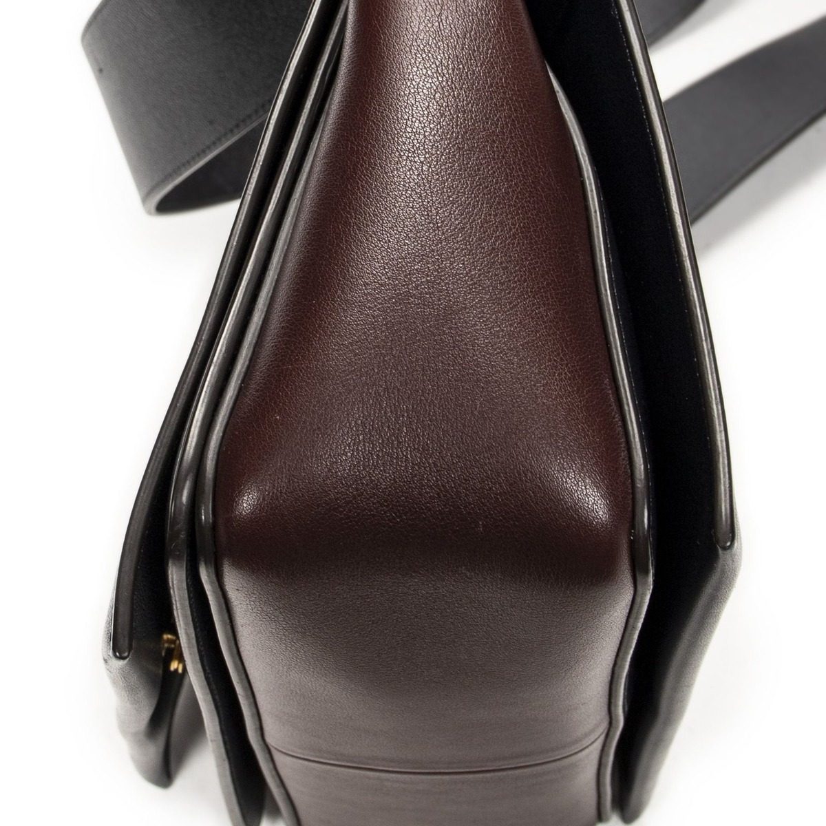 Celine Frame Cross Navy Burgundy Cowskin Leather Crossbody — view 8
