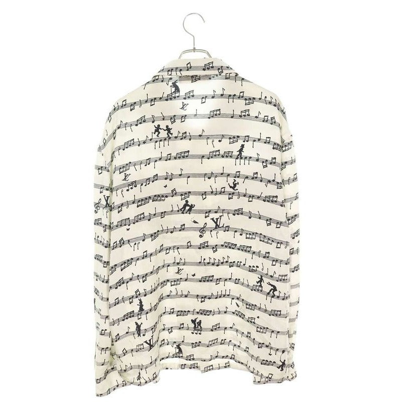 Louis Vuitton 23 SS Rm231 M SV8 Hos20 W All-over Musical Note Pattern Silk Long — view 2