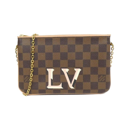 Louis Vuitton Damier Pochette Double Zip Shoulder Bag