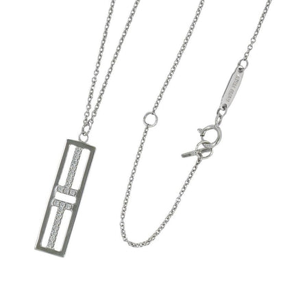 Tiffany & Co Open Vertical Bar AU 750 WG Necklace