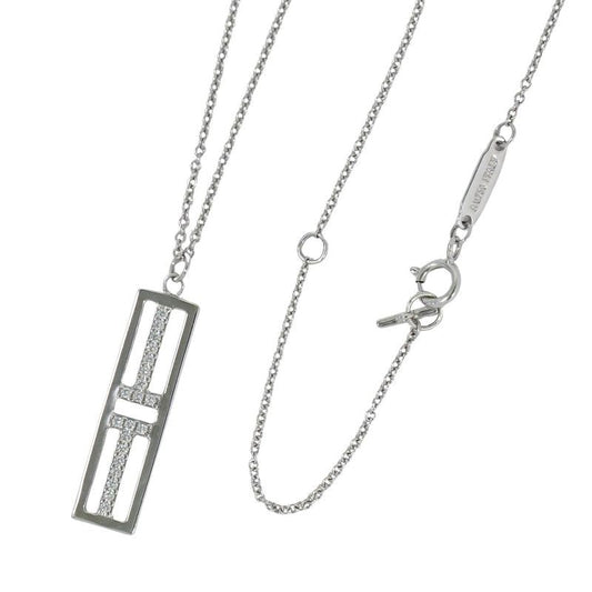 Tiffany & Co Open Vertical Bar AU 750 WG Necklace