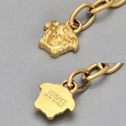 Versace Greca Pendant Necklace Crystal Medusa Charm 39 Gold — view 6