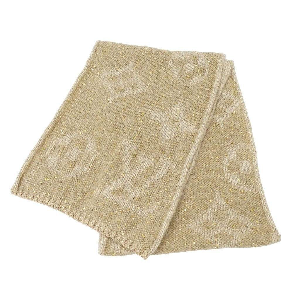 Louis Vuitton Scarf Shawl Mohair Echarpe Monogram Glitter