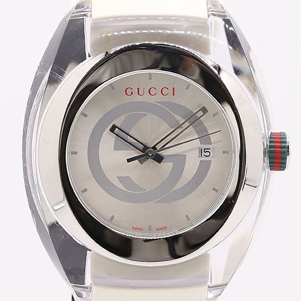 Gucci Sync 137.1 Quartz Date Silver Dial Watch Kri