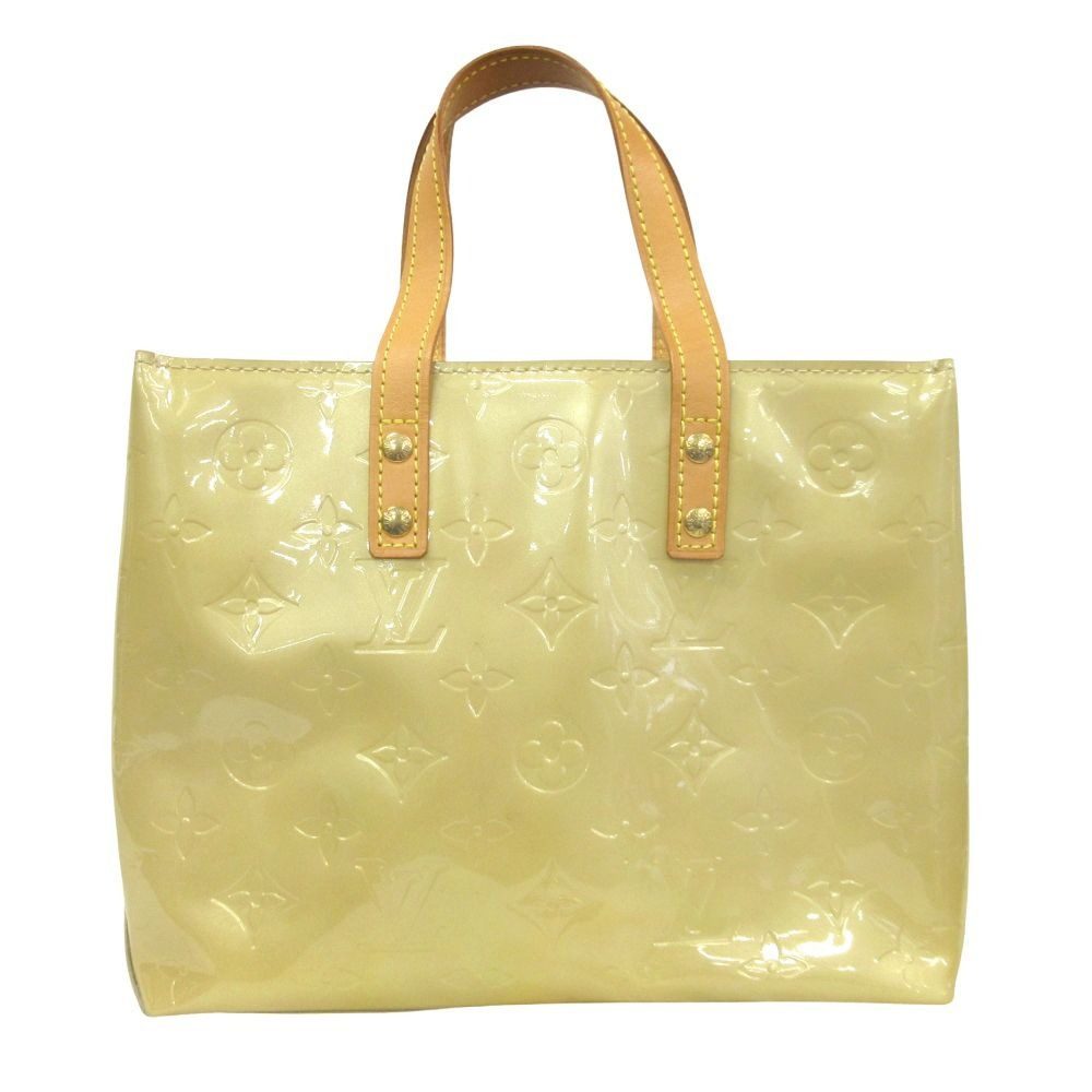Louis Vuitton Monogram Vernis Reed PM Hand Tote Patent Enamel Yellow