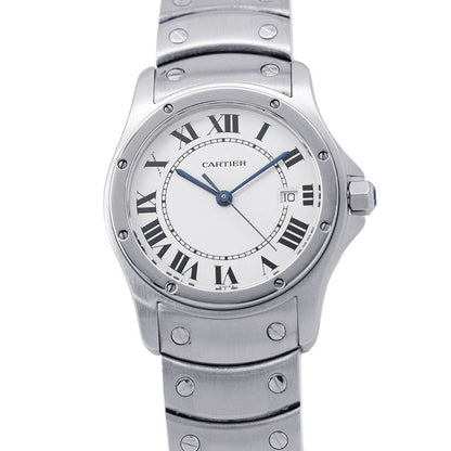 Cartier Santosk Ga MM Watch White Dial