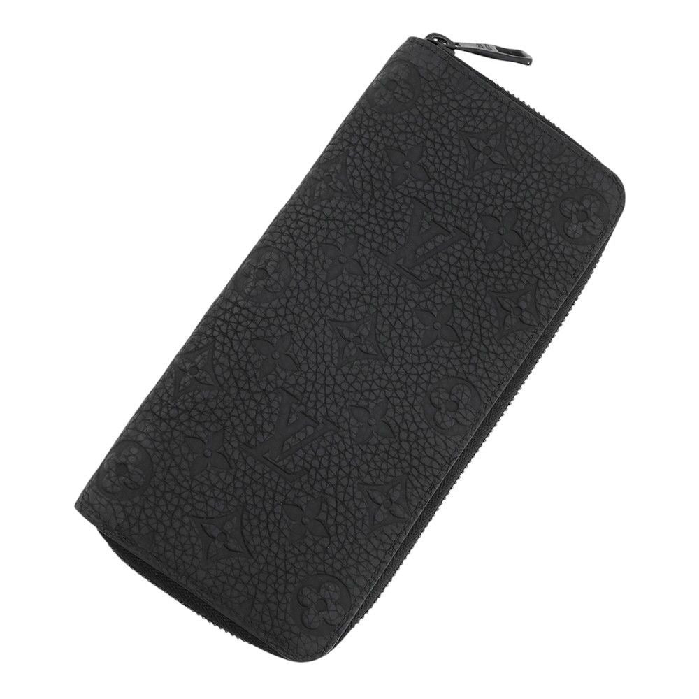 Louis Vuitton Wallet Monogram Taurillon Leather Zippy Vertical Noir Black