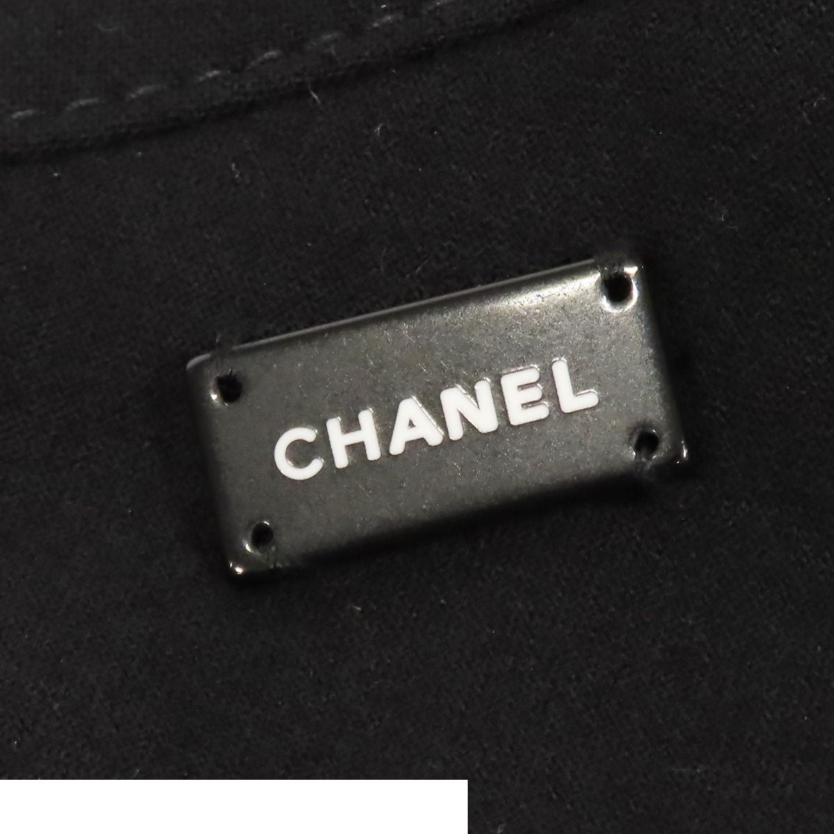Chanel Long Skirt Black Wool Spandex 03C 40 — view 5