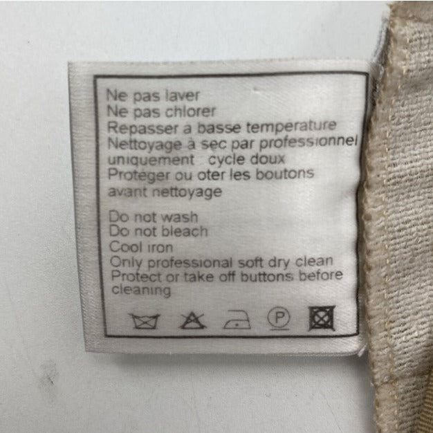 Chanel Skirt 100% Wool 40 CC Logo Button Brown — view 7