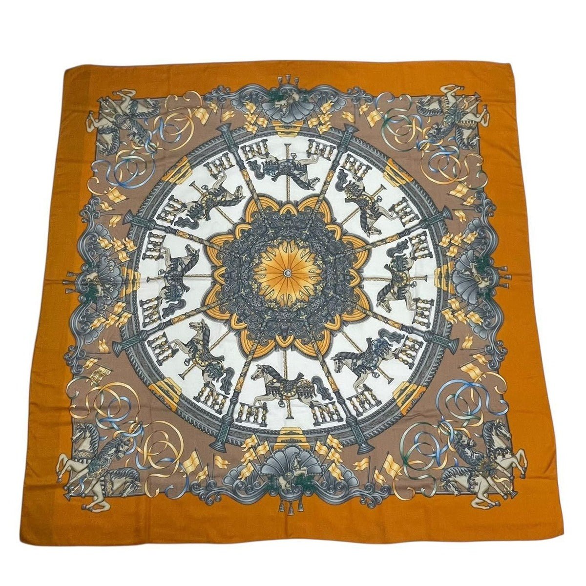 Hermes Carre 140 Scarf Cashmere Silk Luna Park Amusement Merry Go Land — view 2