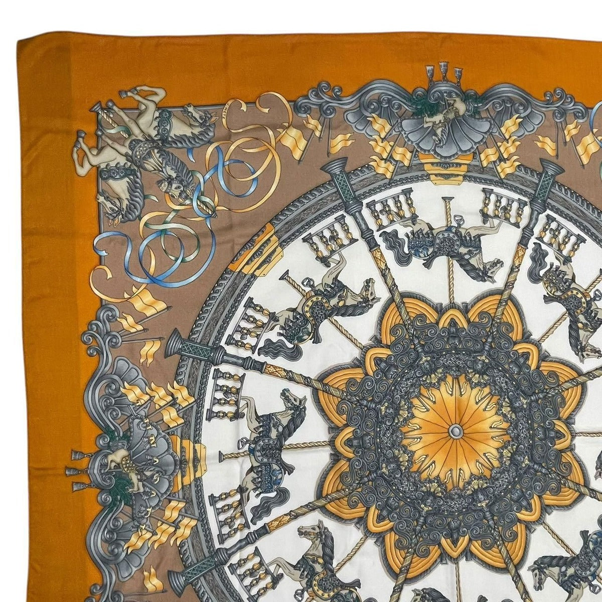 Hermes Carre 140 Scarf Cashmere Silk Luna Park Amusement Merry Go Land — view 3