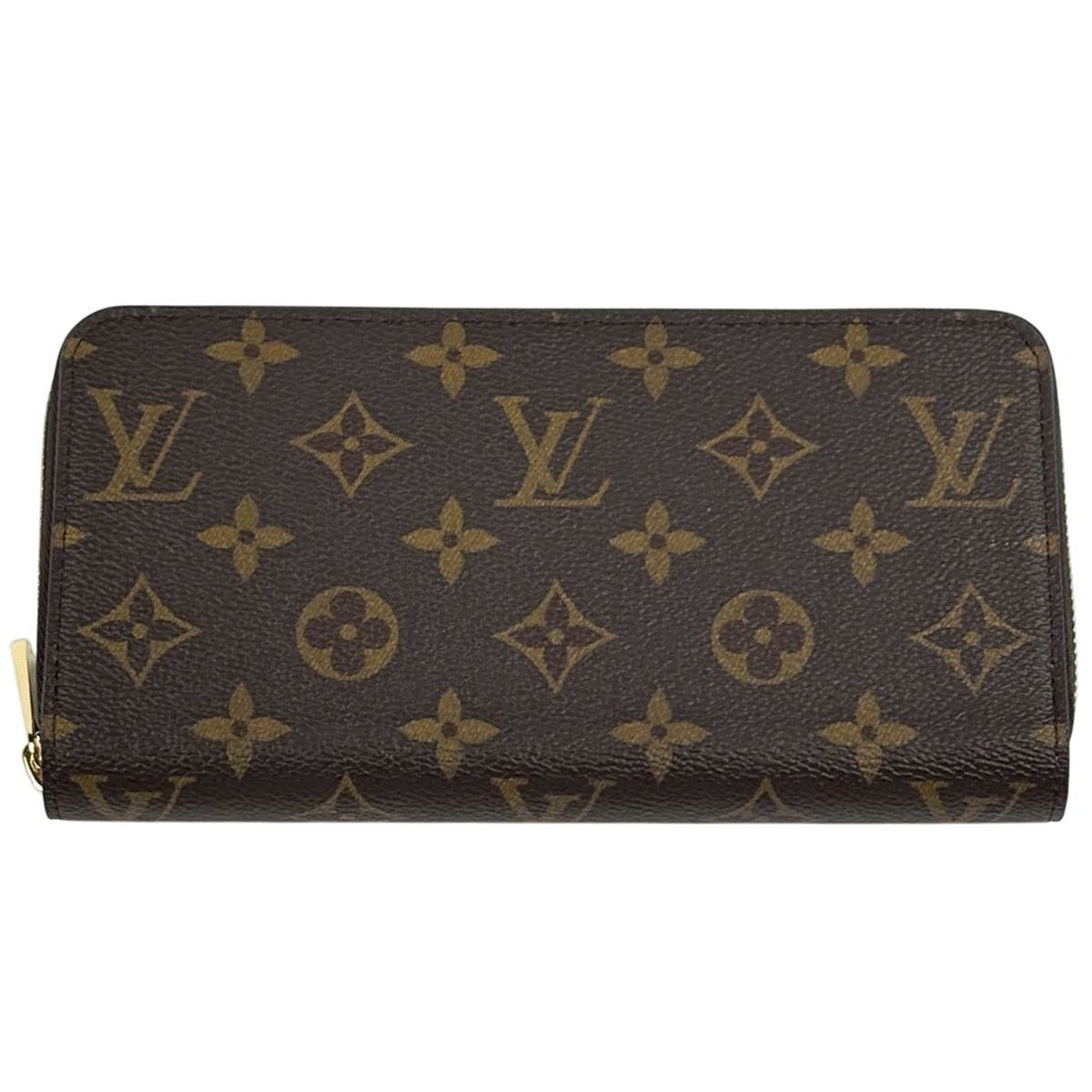 Louis Vuitton Zippy Wallet Round Zip Monogram Brown Rose Velours