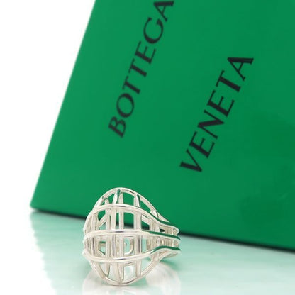 Bottega Veneta Silver Ring No 13 V5070 Outline