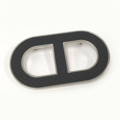 Hermes Brooch Chaine D'ancre Black Silver