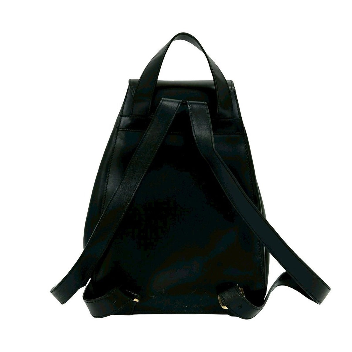 Celine Vintage Logo Calf Leather Backpack Black — view 3