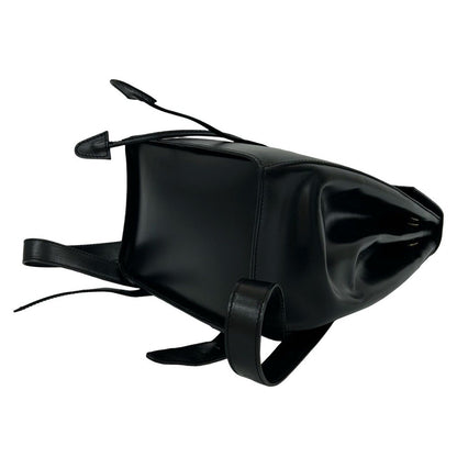 Celine Vintage Logo Calf Leather Backpack Black — view 8