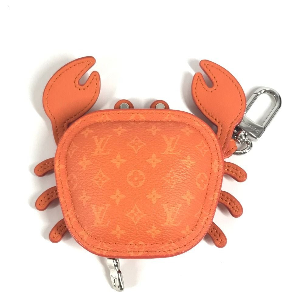 Louis Vuitton Key Holder Bag Charm LV Club Monogram Canvas Orange