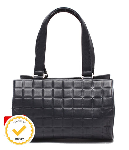 Chanel Tote Silver Choco Bar Lambskin