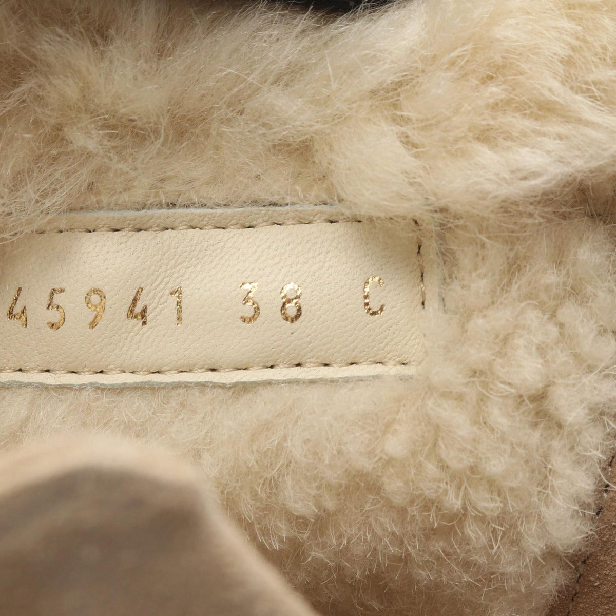 Chanel Boots CC Logo Suede Mouton Beige Black — view 7