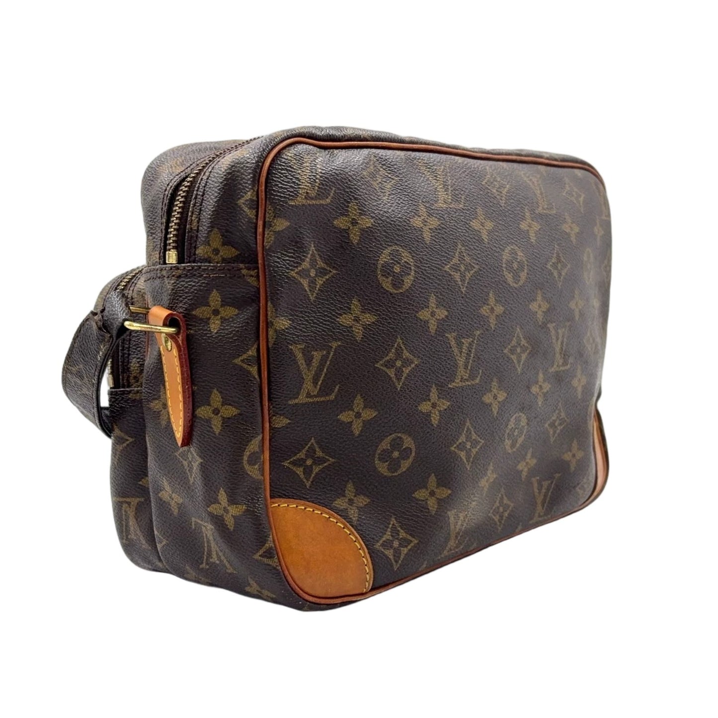 Louis Vuitton Limited Nile Monogram Leather Brown Shoulder Bag Gold — view 2