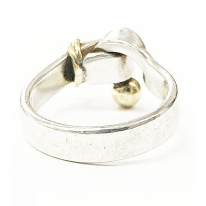 Tiffany & Co Hook Eye Wire Ring No 9 Silver Gold Combination 18K — view 2