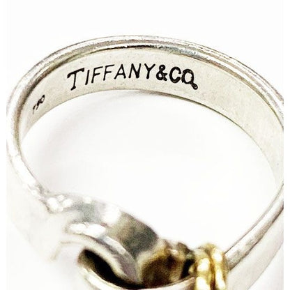 Tiffany & Co Hook Eye Wire Ring No 9 Silver Gold Combination 18K — view 6