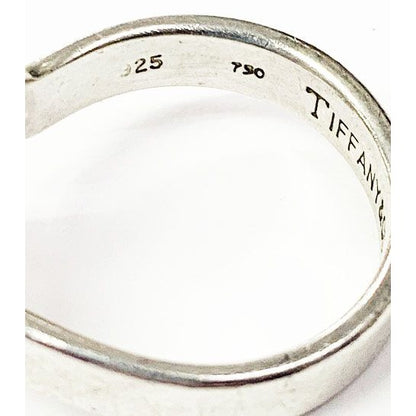 Tiffany & Co Hook Eye Wire Ring No 9 Silver Gold Combination 18K — view 7