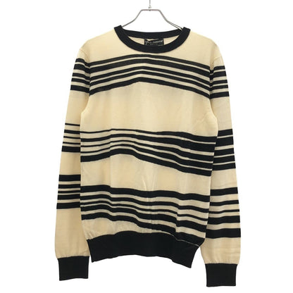 Dolce & Gabbana Border Knit Sweater Ivory Black 48