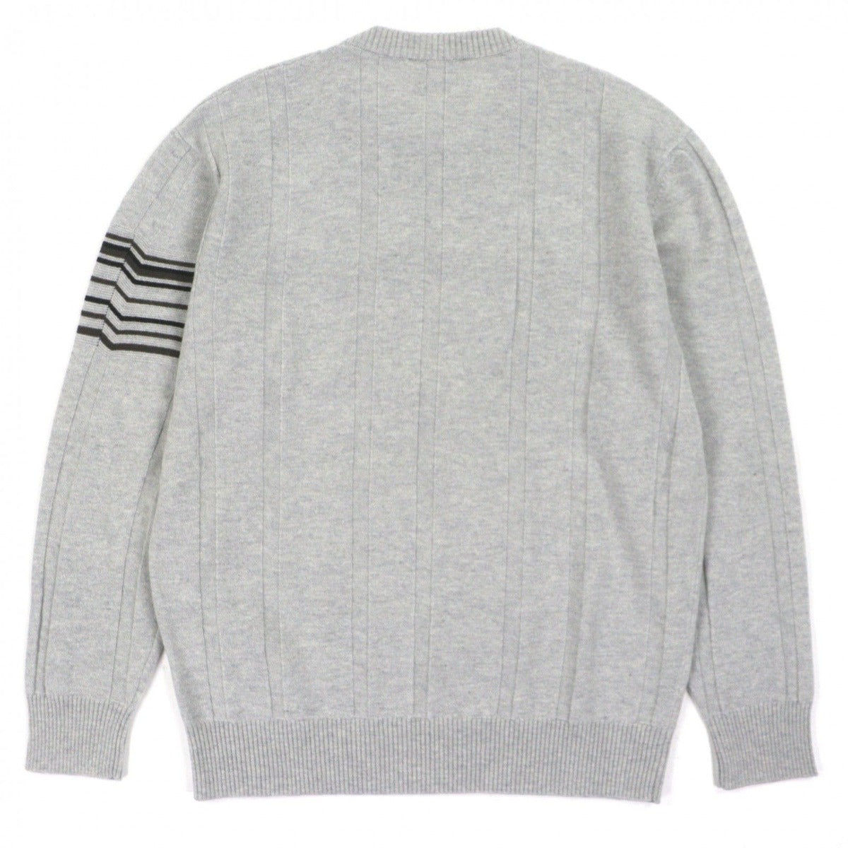 Hermes Workman Female Wool Cashmere Crew Neck Pullover Knit Sweater Gray — view 3