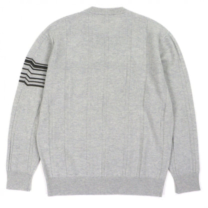 Hermes Workman Female Wool Cashmere Crew Neck Pullover Knit Sweater Gray — view 3